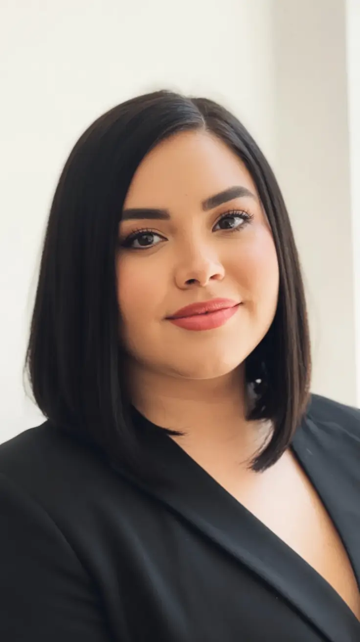 Fall haircuts for plus size women Collarbone Lob