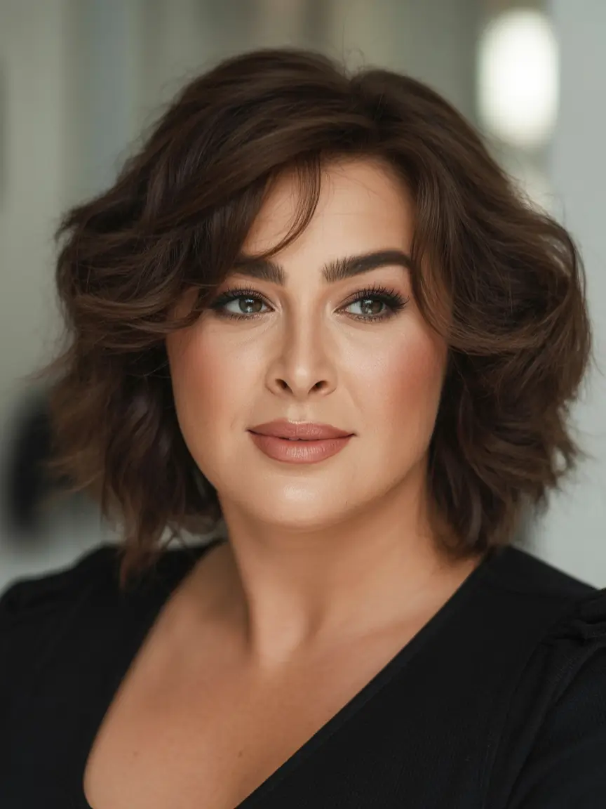 Fall haircuts for plus size women Soft Short Layers