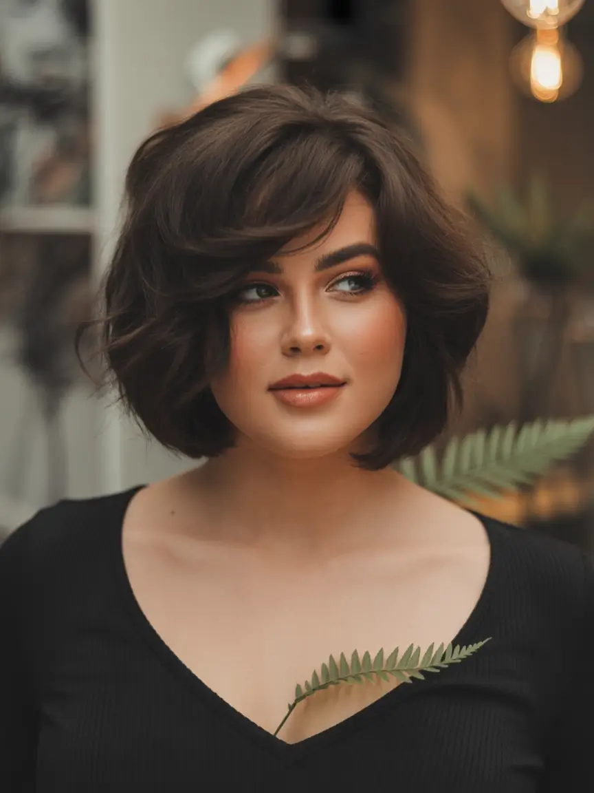 Fall haircuts for plus size women Rounded Volume Bob