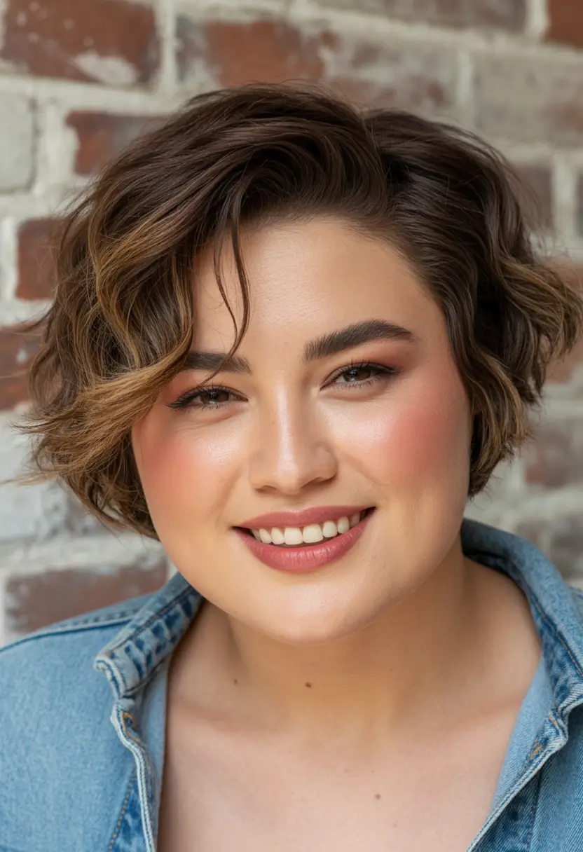 Fall haircuts for plus size women Chin Length Waves