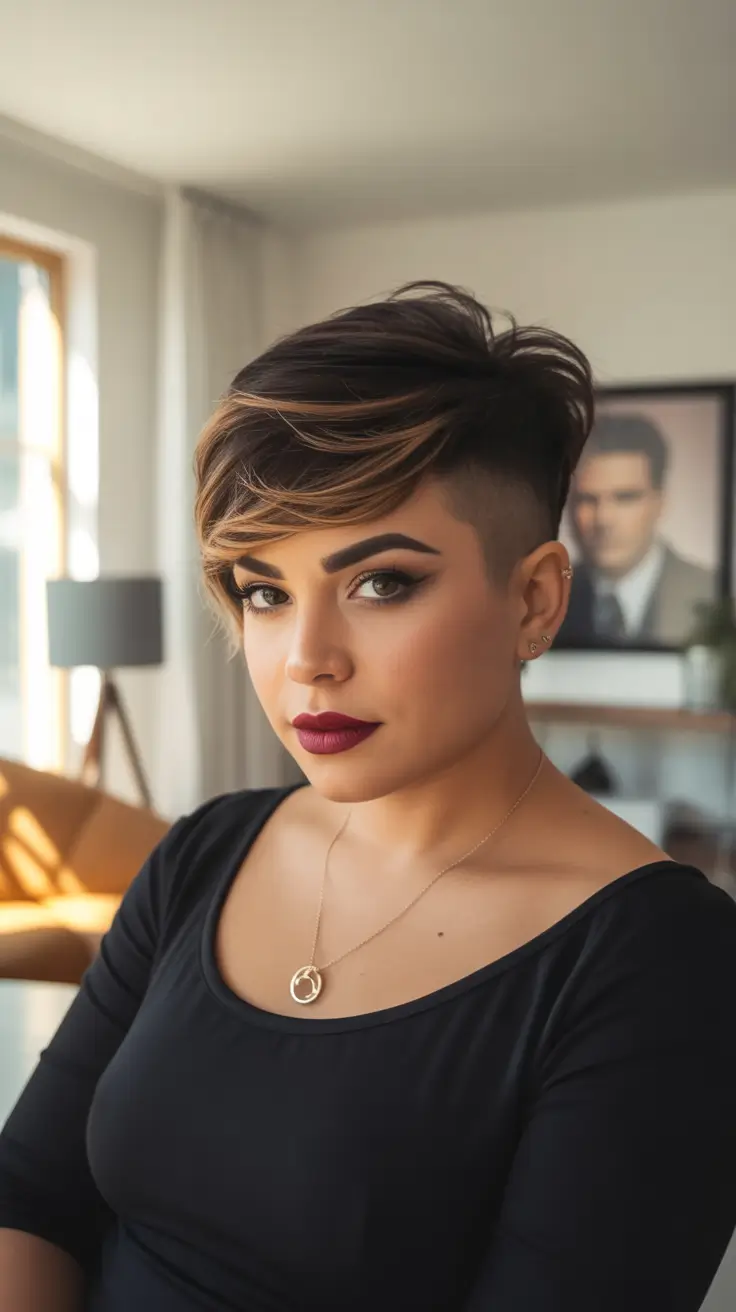 Fall haircuts for plus size women Undercut Layered Crown