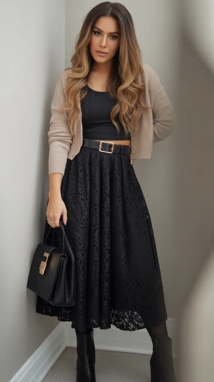 NYC fall outfits Lace & Latte Neutrals