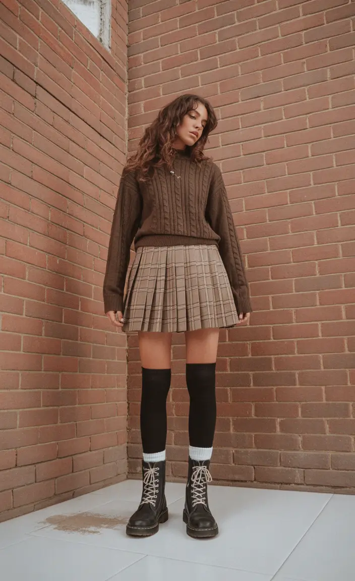 NYC fall outfits Academic Grunge with a Soft Side