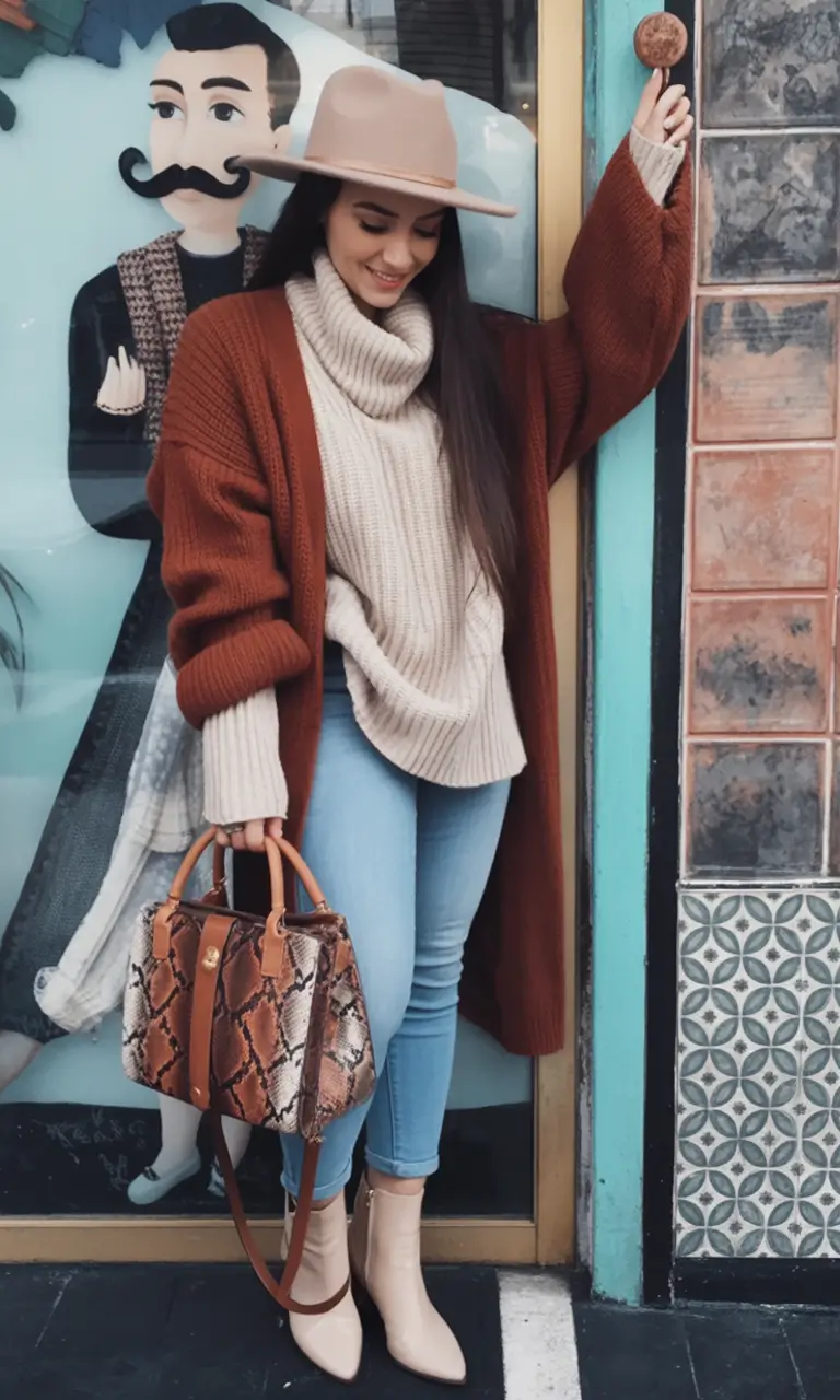 NYC fall outfits Western Cozy Meets City Chic