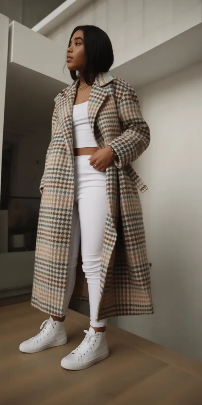 NYC fall outfits Heritage Coat with Urban Whiteout
