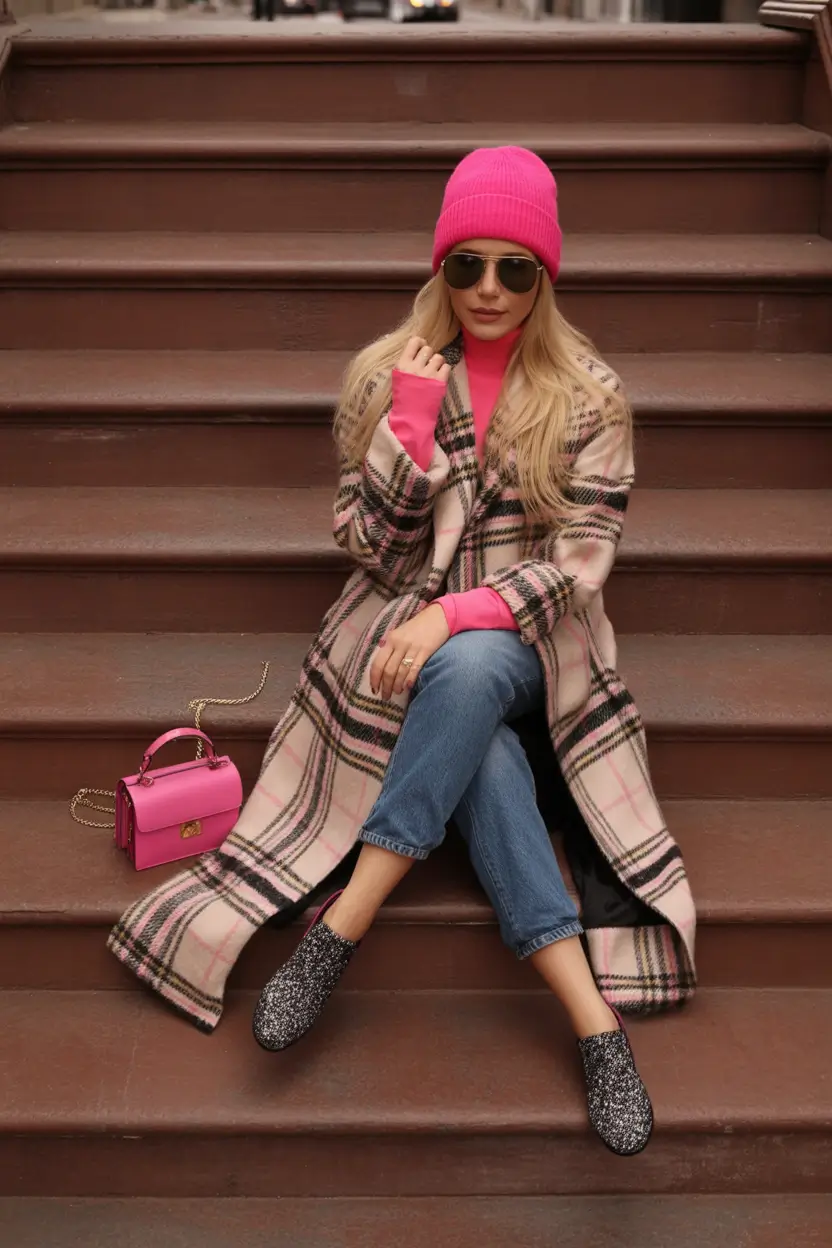 NYC fall outfits Brights on the Brownstone