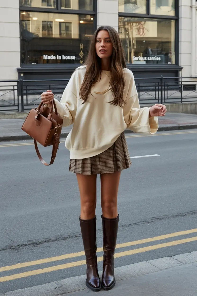 fall-outfits-for-school-Soft-Neutrals-and-Plaid-Mini-Perfection