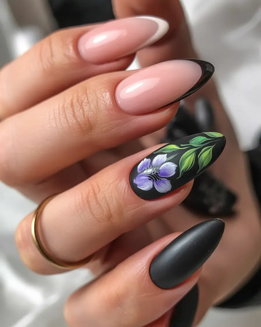 Fall French tip nails Botanical Accent Beauty