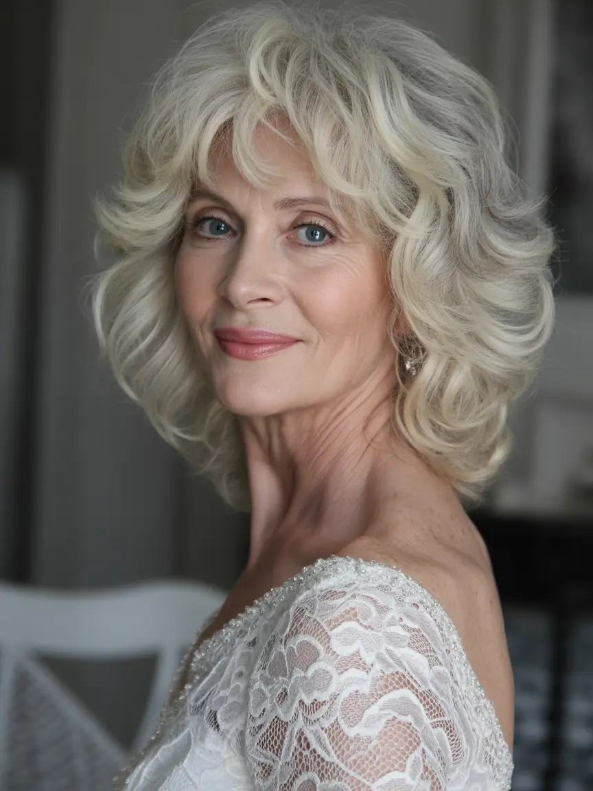 Fall hairstyles for women over 50 Romantic Curly Layers