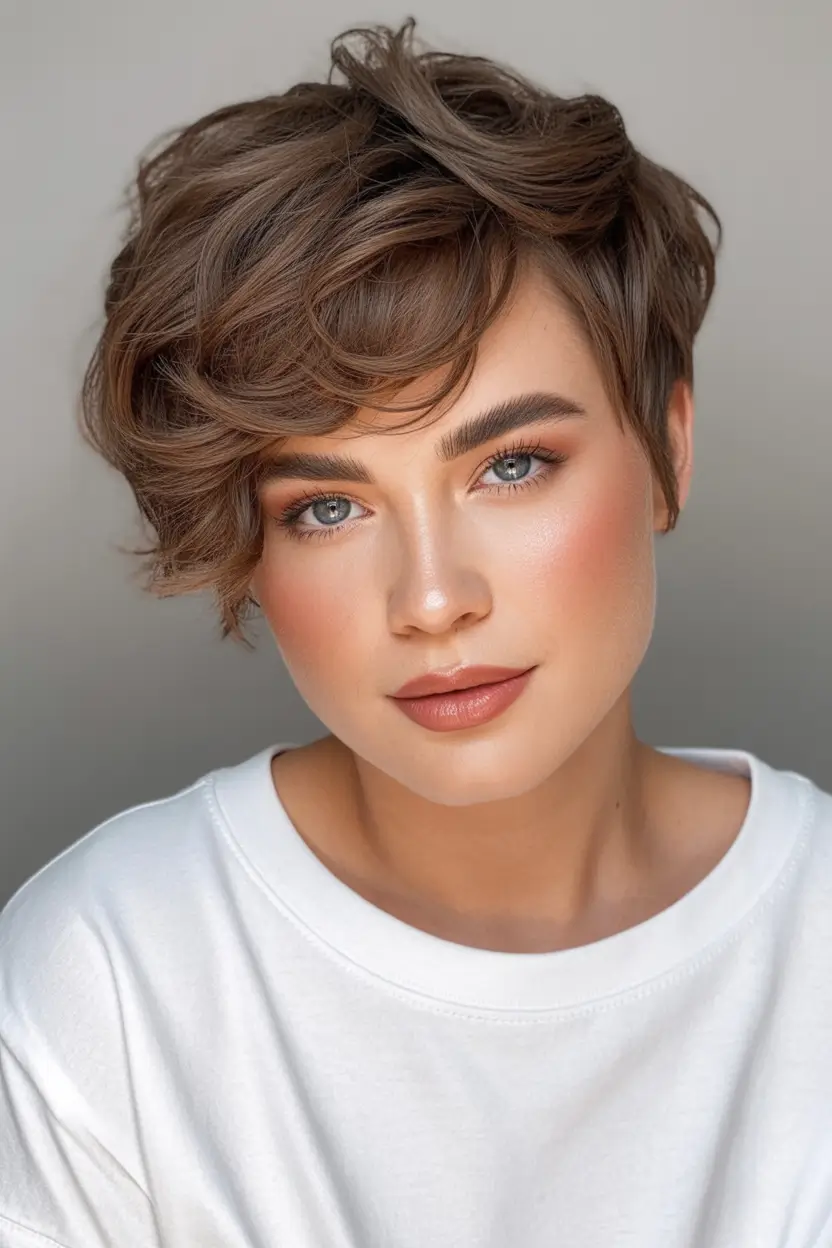 autumn fall haircuts Soft Tousled Pixie