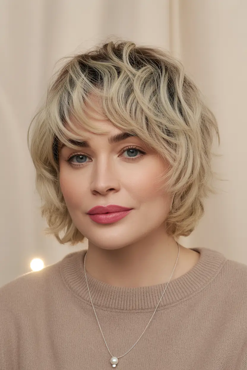 autumn fall haircuts Textured Shaggy Bob