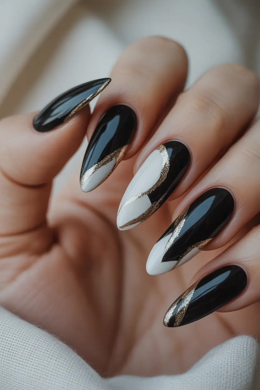 autumn nails designs Monochrome Luxe