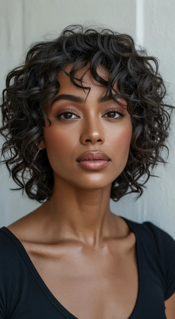 Korean short Fall haircut with bangs