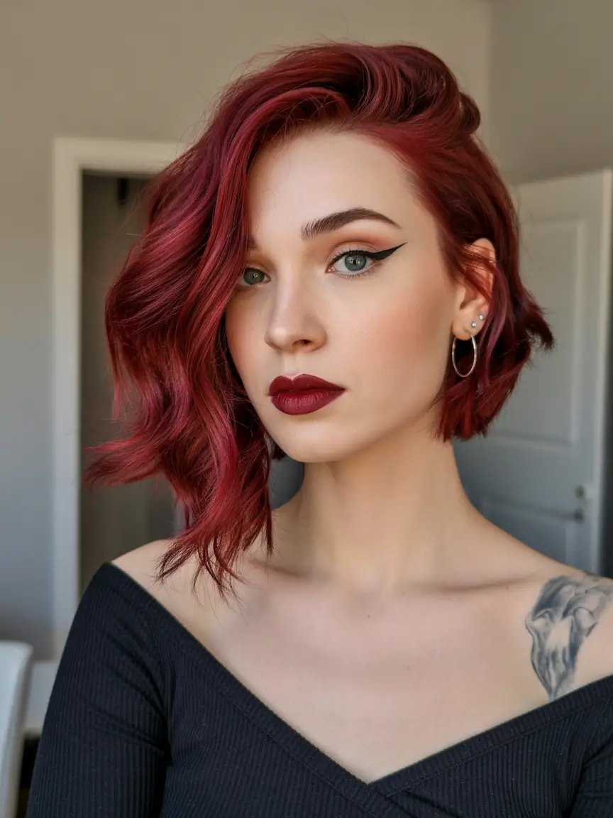 Cascade Fall haircut with bangs