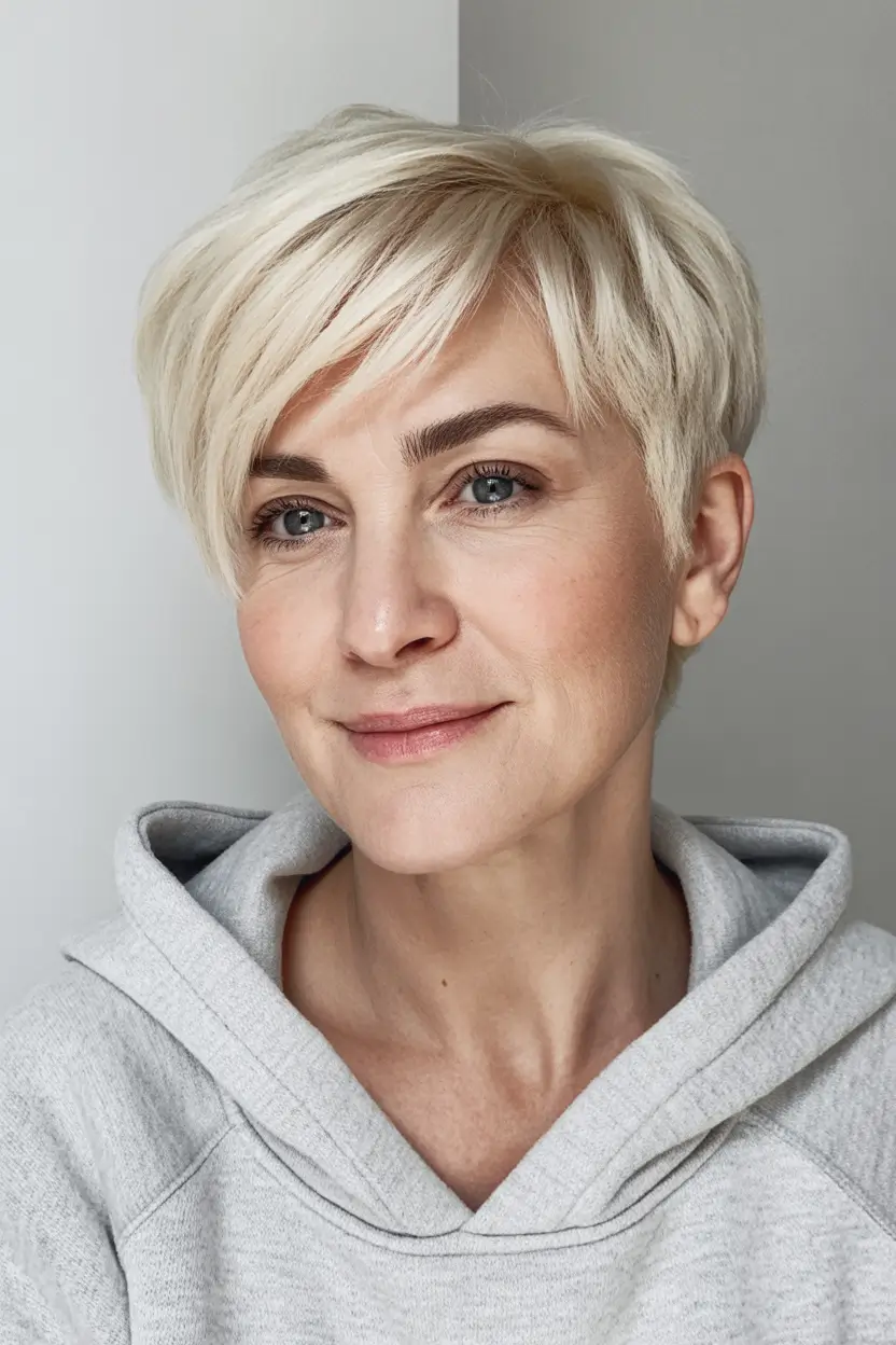 Bixie 90s Fall haircut with bangs