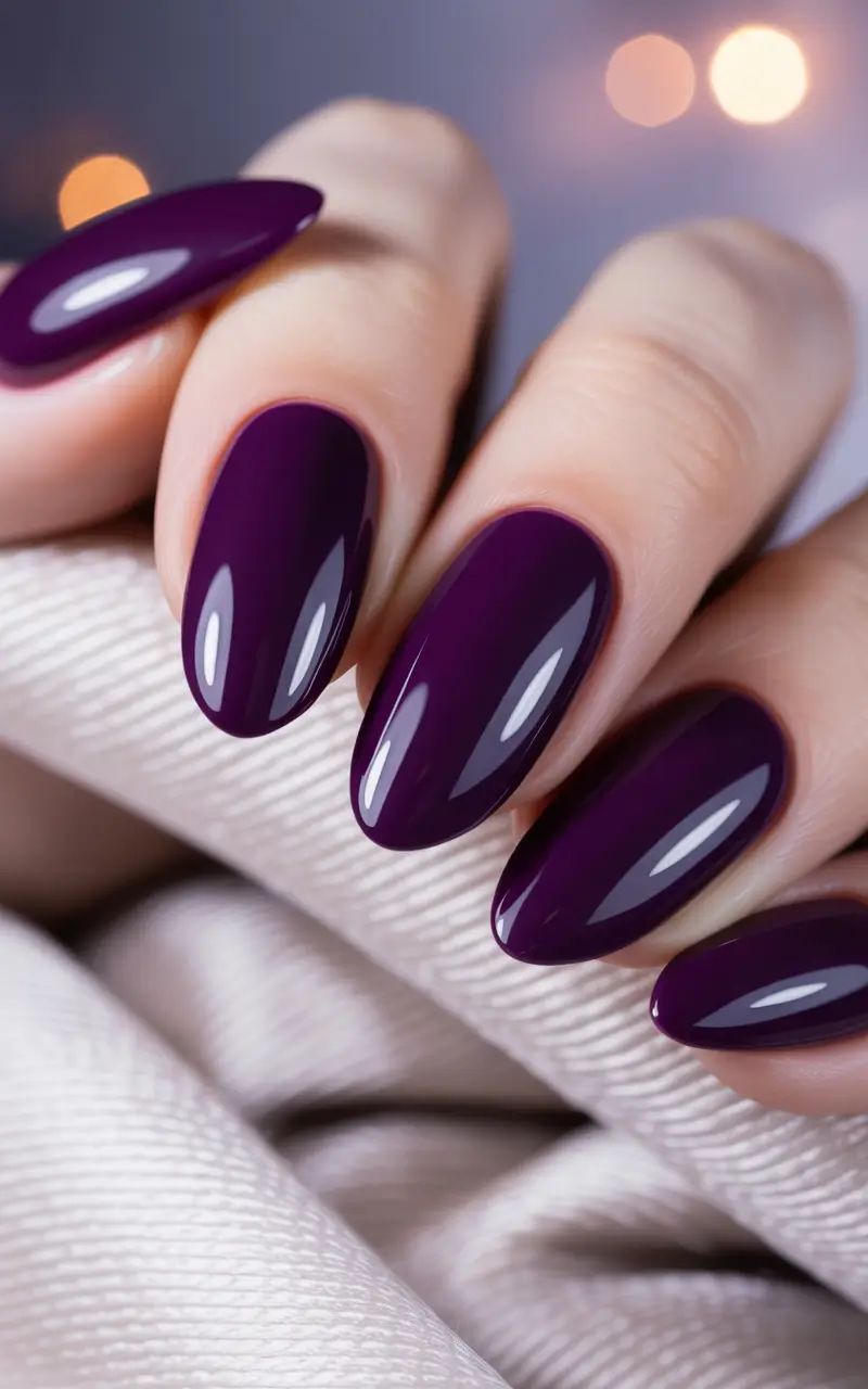 Popular Fall Nail Colors Plum Perfection
