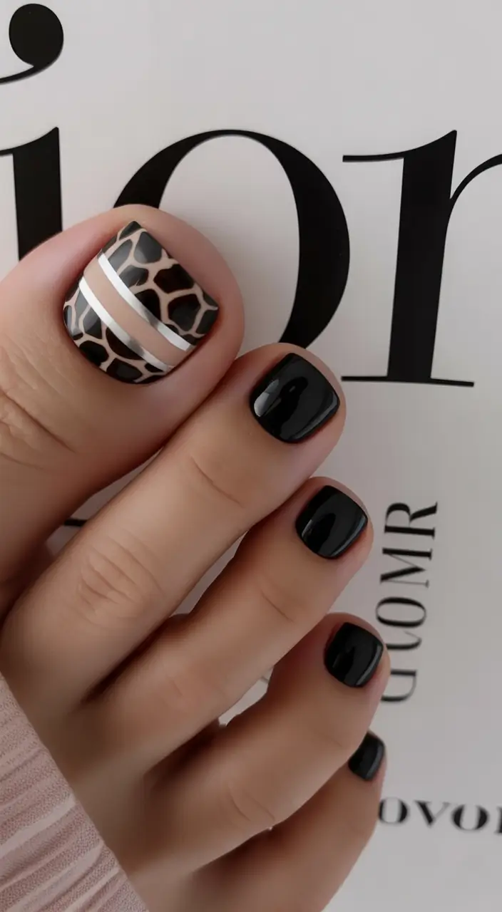 Fall Toe Nail Modern Safari in High Gloss