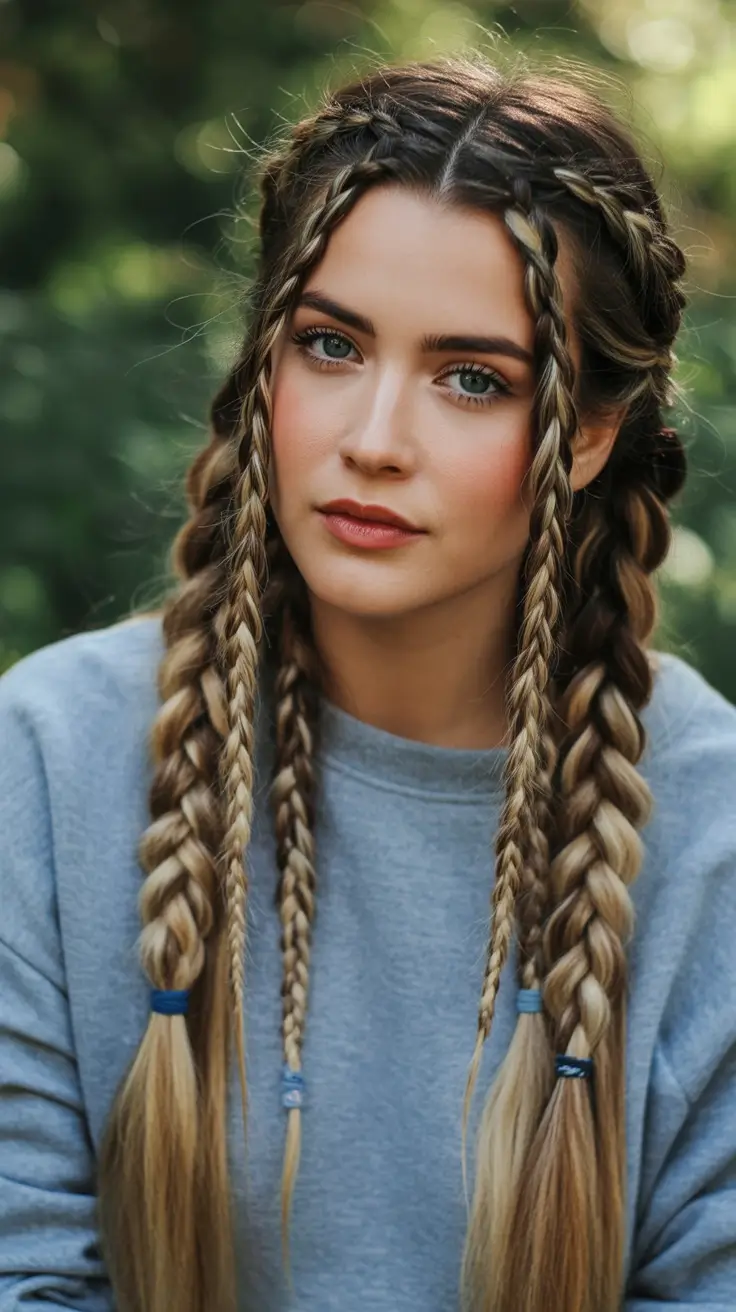 easy fall hairstyles Layered Braids for Days You Need to Focus