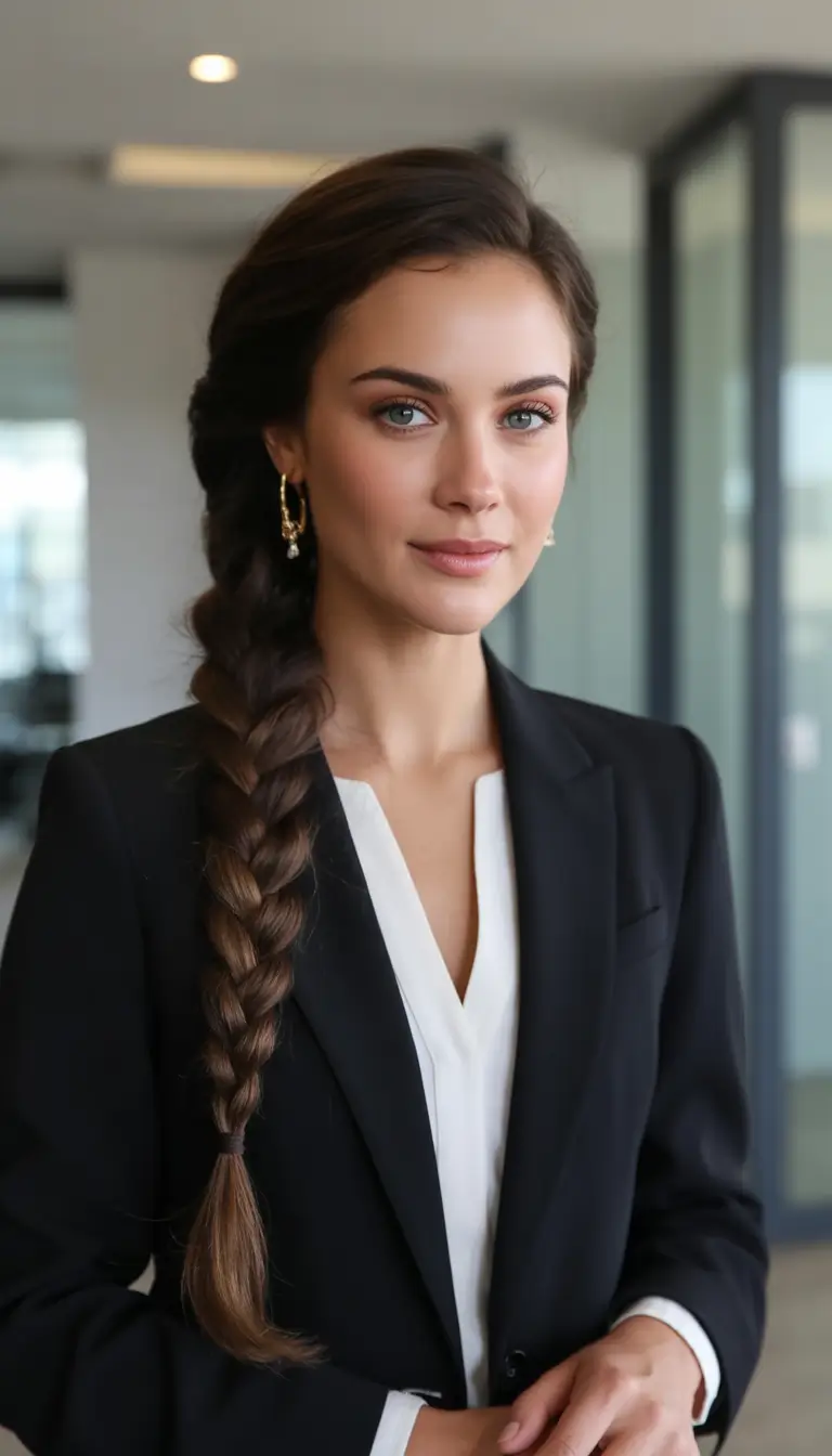 easy fall hairstyles The Side Braid That Softens Everything