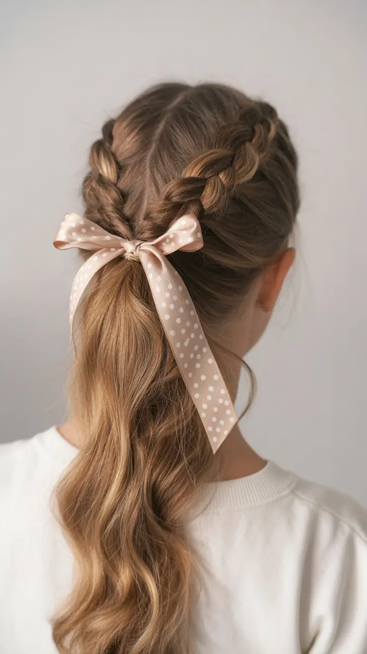 easy fall hairstyles Ribbon Braids That Say “Cute, But I Mean Business”