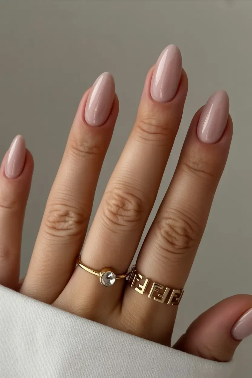 neutral fall nails Classic Nude Shine