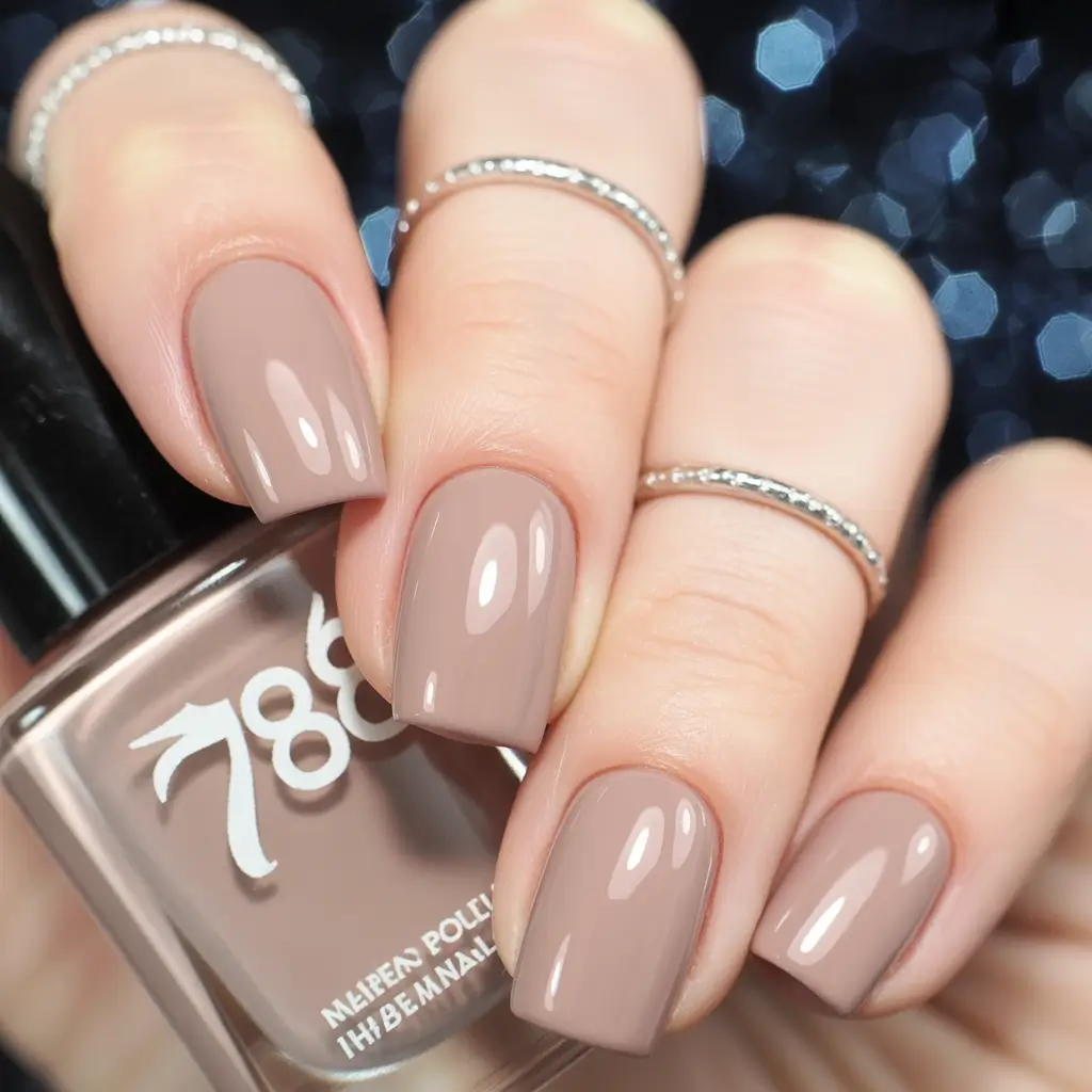 neutral fall nails Rich Taupe Squares