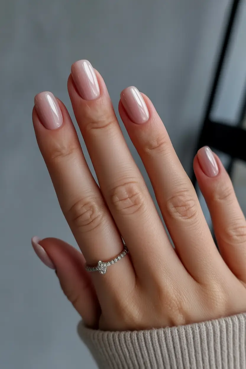 neutral fall nails Soft Beige Gloss