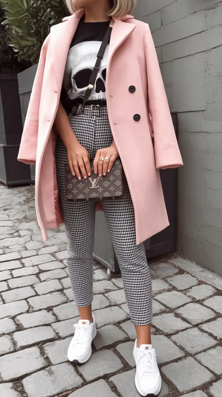 everyday fall outfits Pretty Punk in Pink