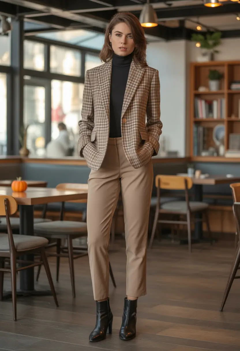 everyday fall outfits Smart Neutrals With a Touch of Authority