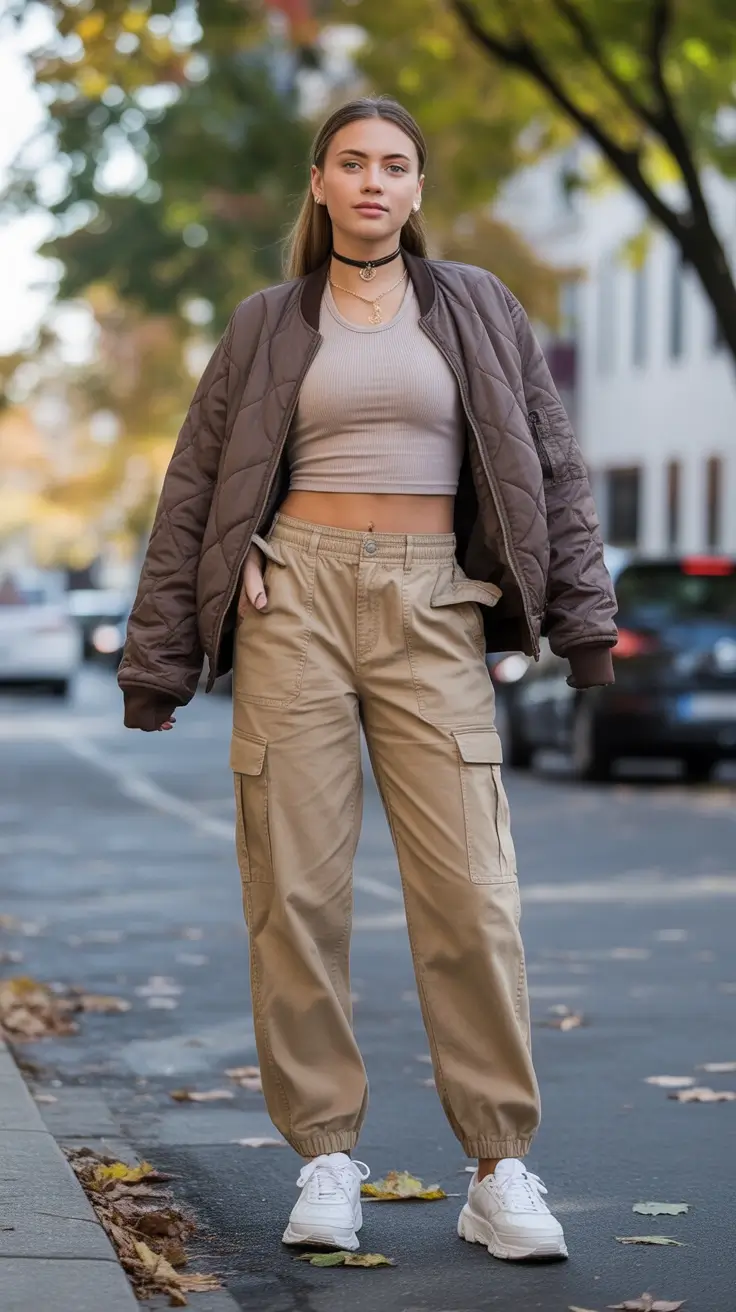 everyday fall outfits Off-Duty Cool with a Military Edge