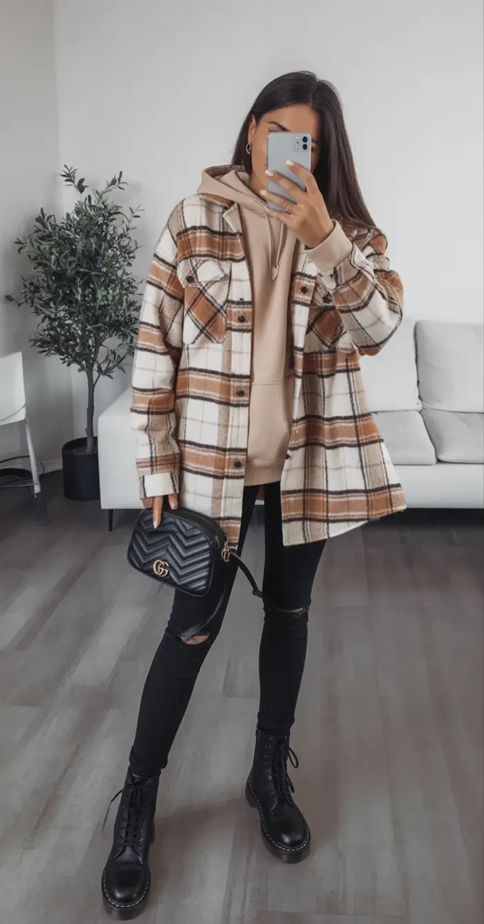 everyday fall outfits The Plaid Shacket Comeback
