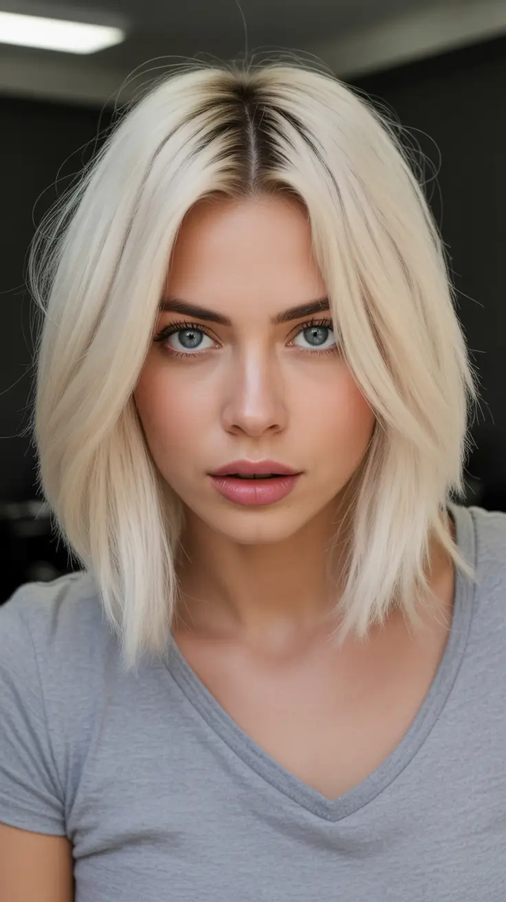 2025 medium Platinum Cream with Blunt Ends