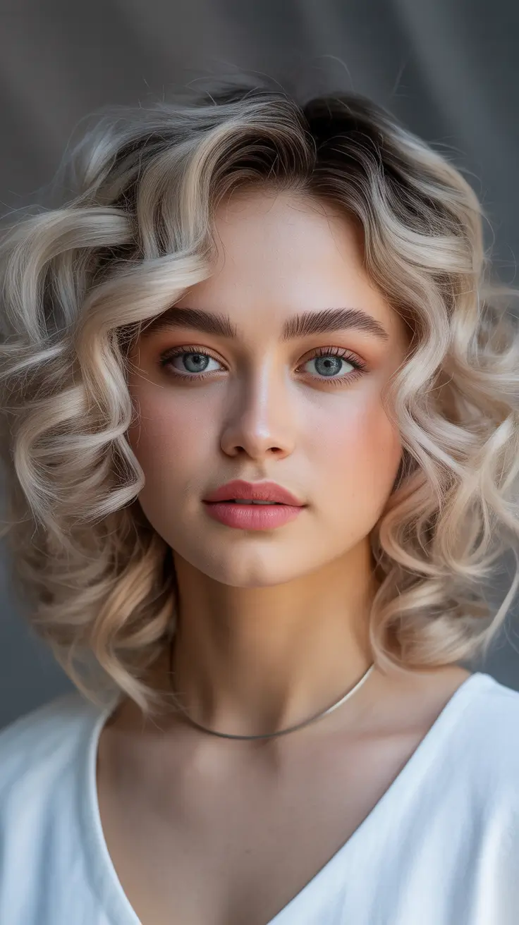 2025 medium Pin-Up Volume with Sculpted Curls