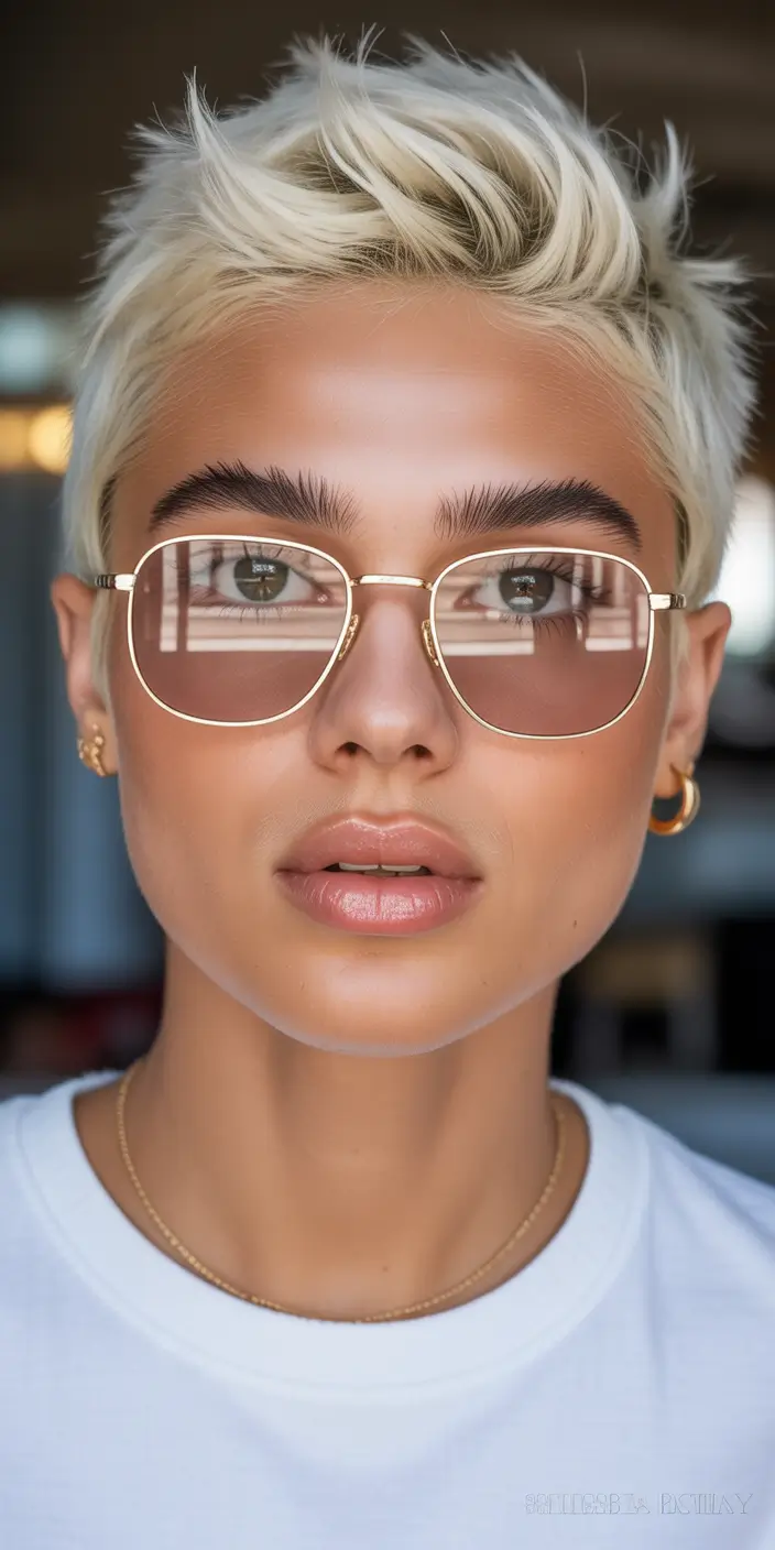 Popular fall haircuts Icy Blonde Rebel Energy