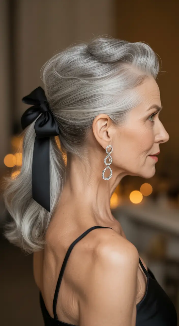 Elegant Ribbon Ponytail Fall 2025 Hairstyles