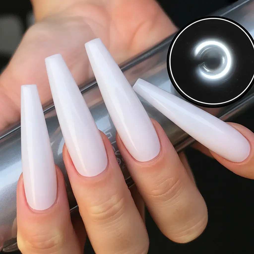 Ballerina Nail Designs Snow Quartz Elegance