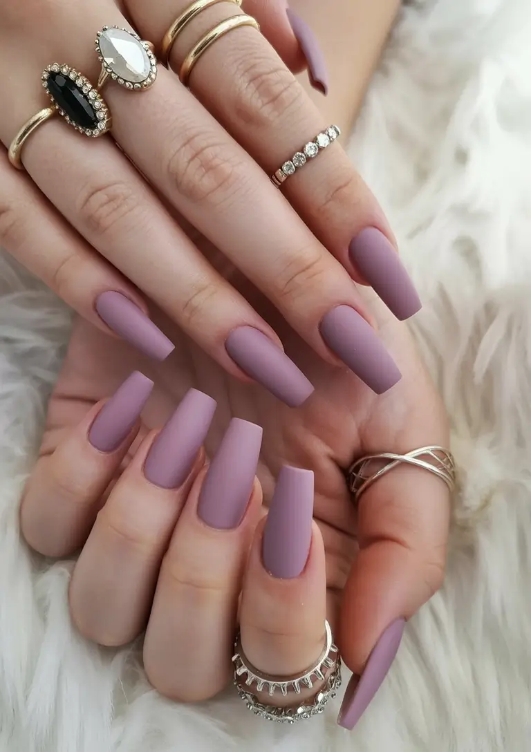 Ballerina Nail Designs Muted Mauve Mood