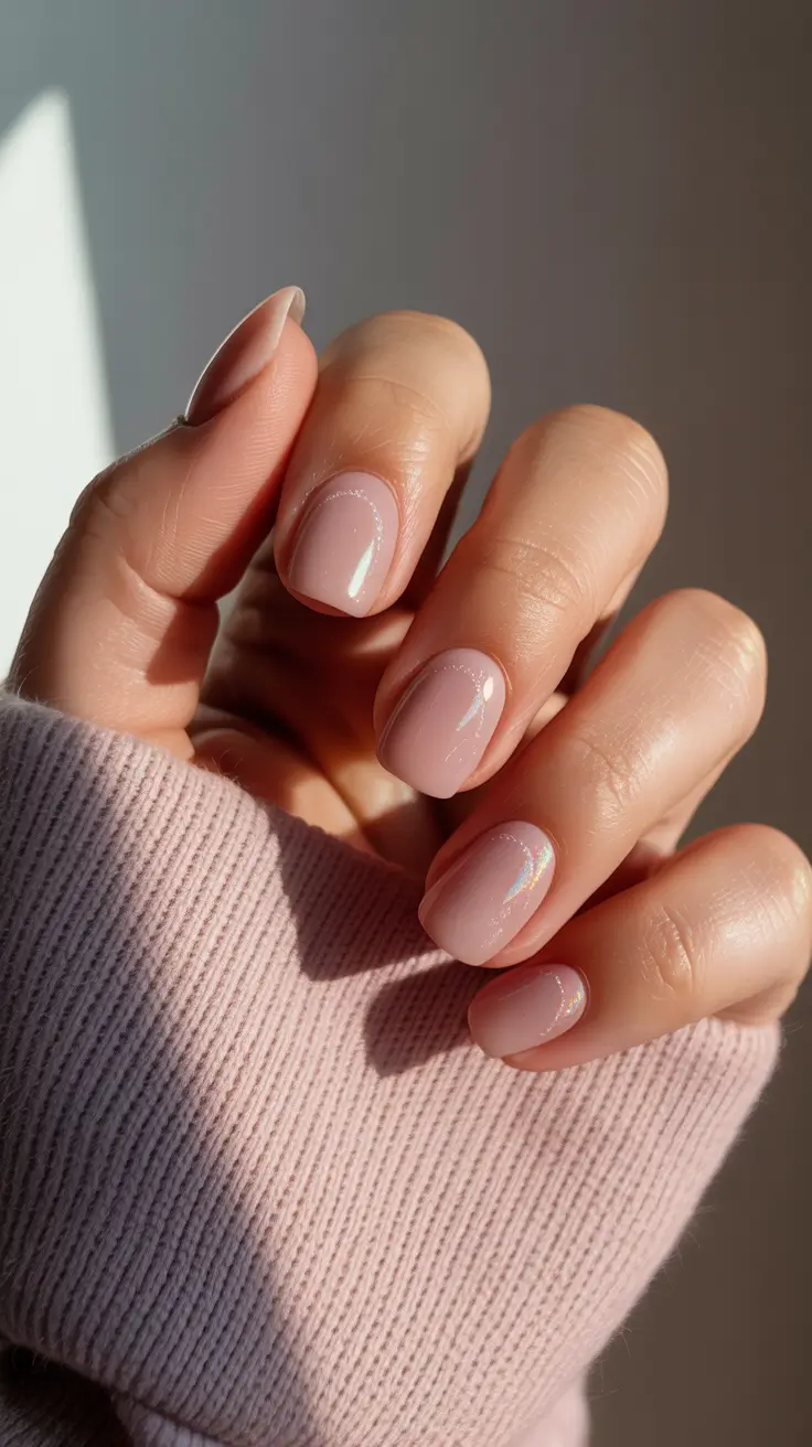 Fall Cat Eye Nails 2025 Soft Pink Cat Eye Minimalism