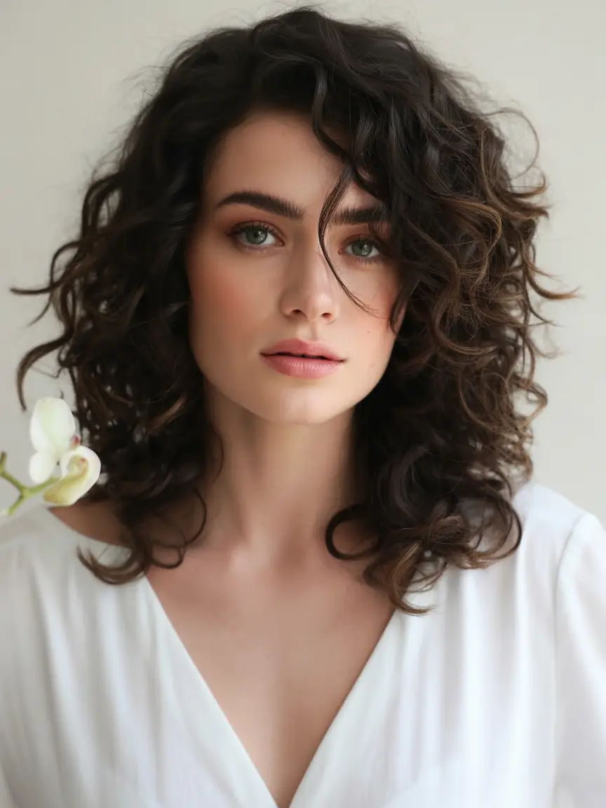 Fall Hair Colors for Cool Skin Tones Classic Brunette Curls