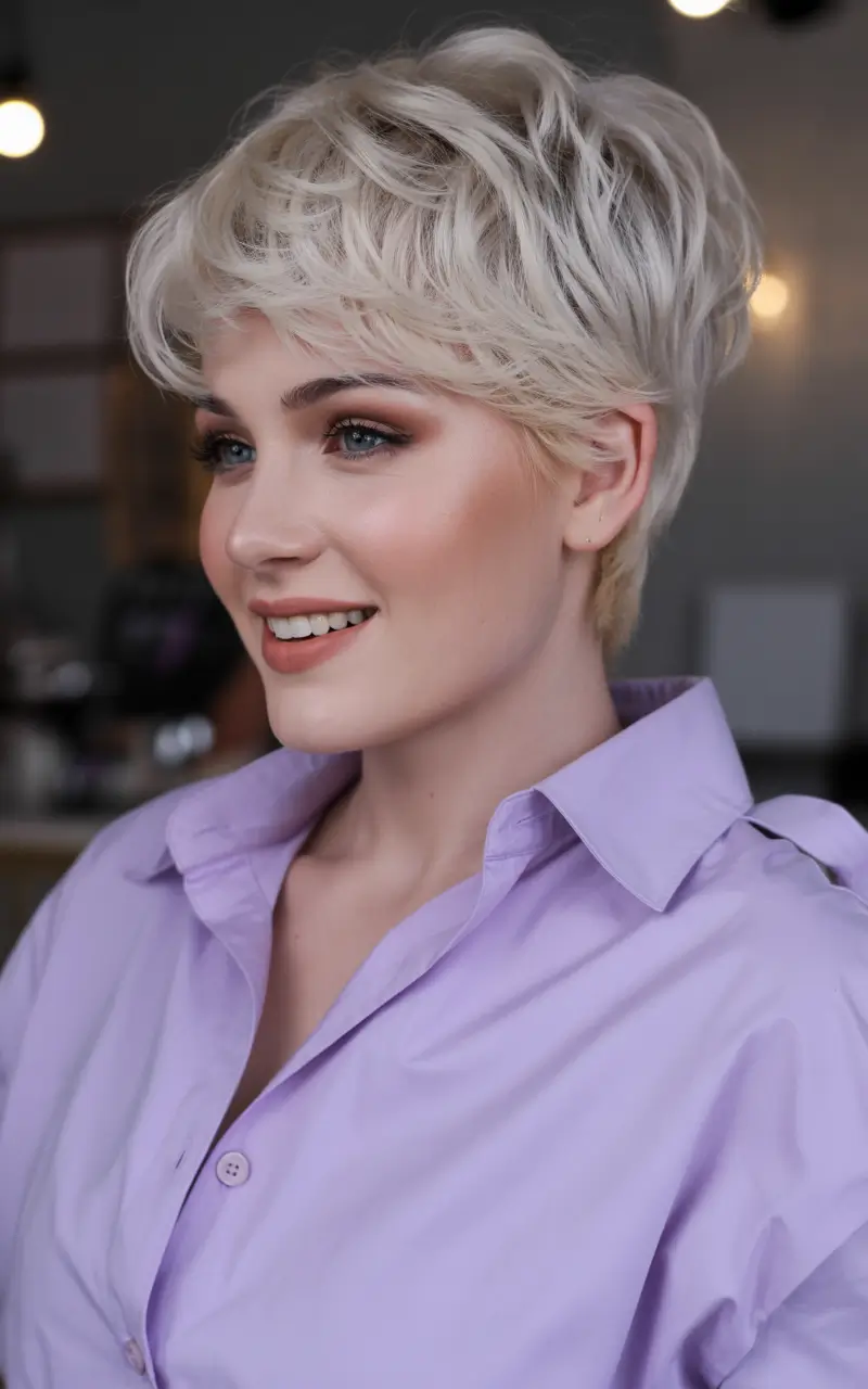 Fall Hair Colors for Cool Skin Tones Frosted Pixie Platinum