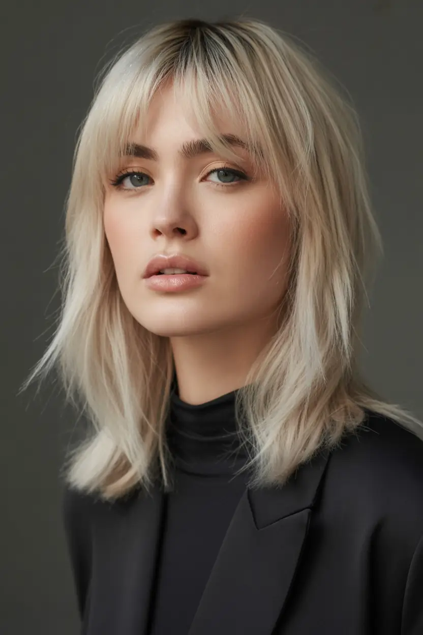 Fall Hair Colors for Cool Skin Tones Smoky Platinum Shag