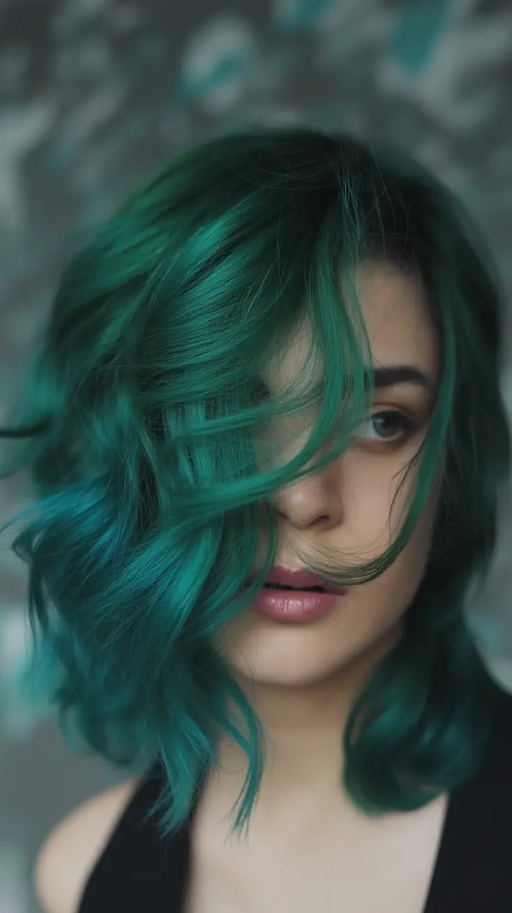 Fall Hair Colors for Cool Skin Tones Emerald Whisper