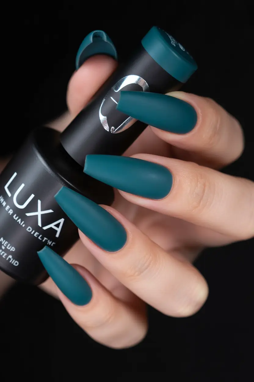 Fall nail colors for fair skin Velvety Teal Elegance