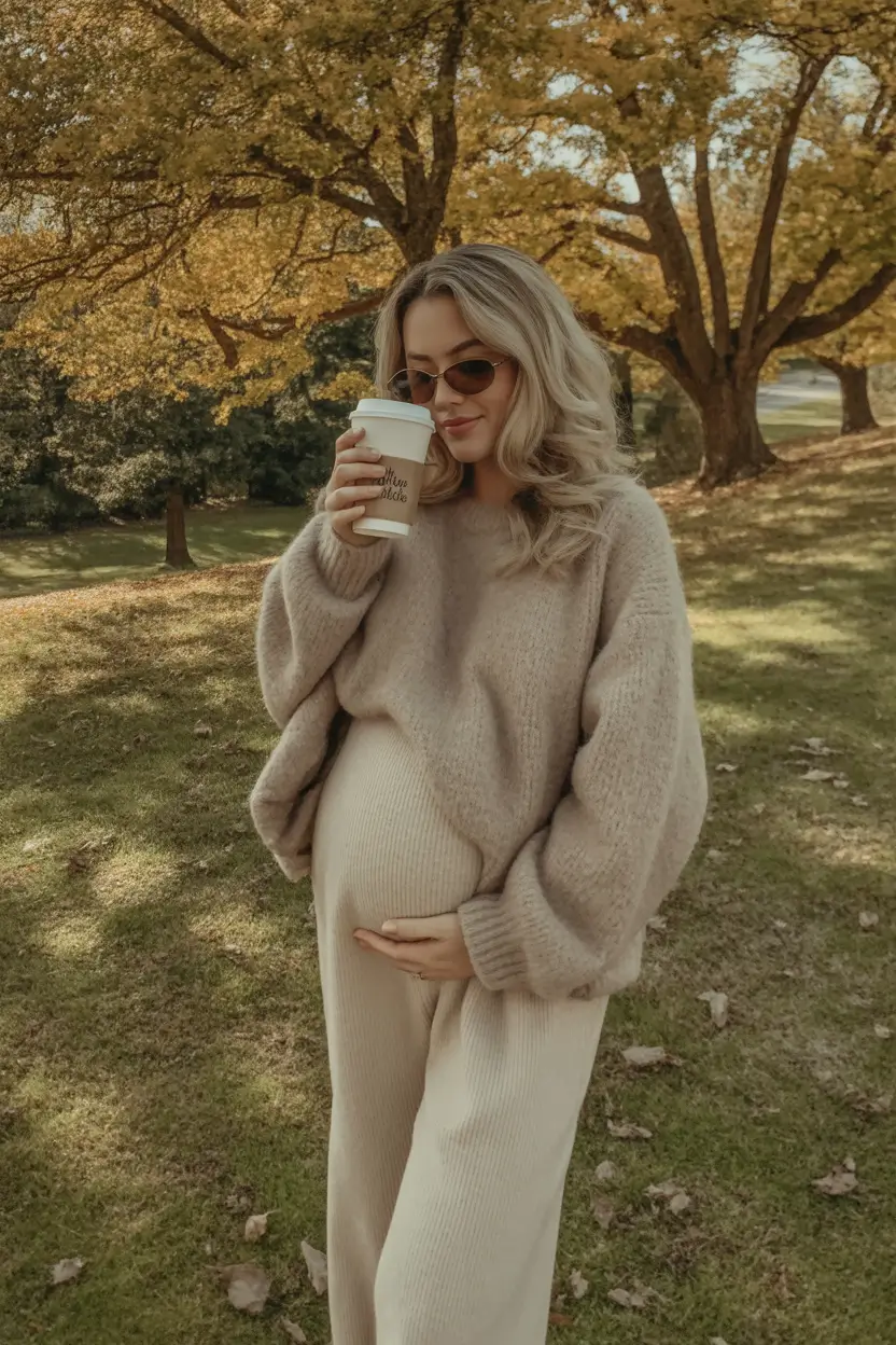 fall outfits for pregnant women+Fall Coffee Stroll Set