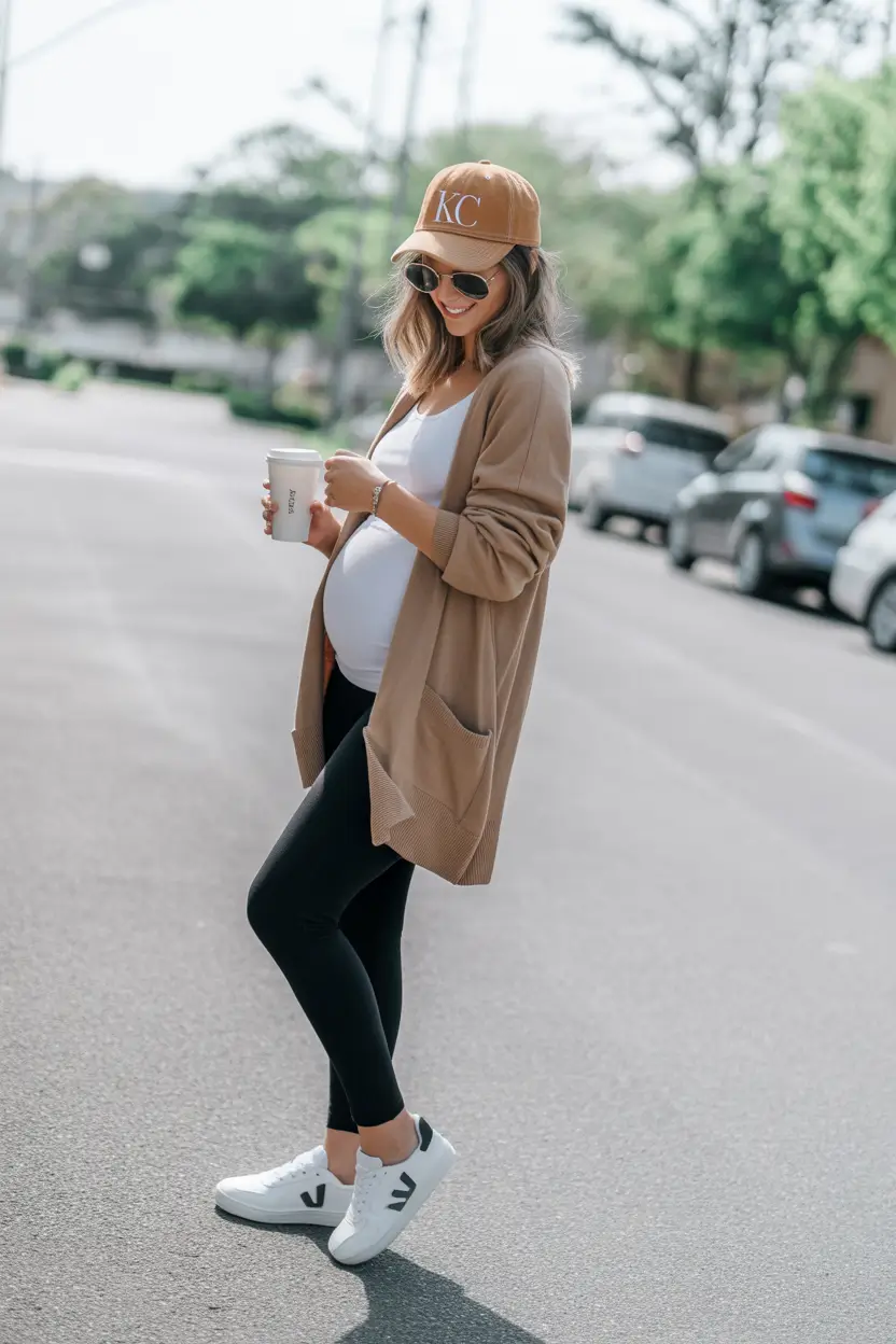 fall outfits for pregnant women+Weekend Errand Babe
