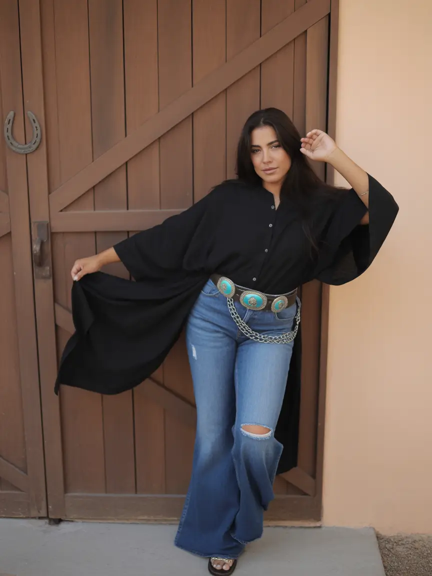 fall outfits latina women - cute ideas 2025 Desert Glam with a Western Soul