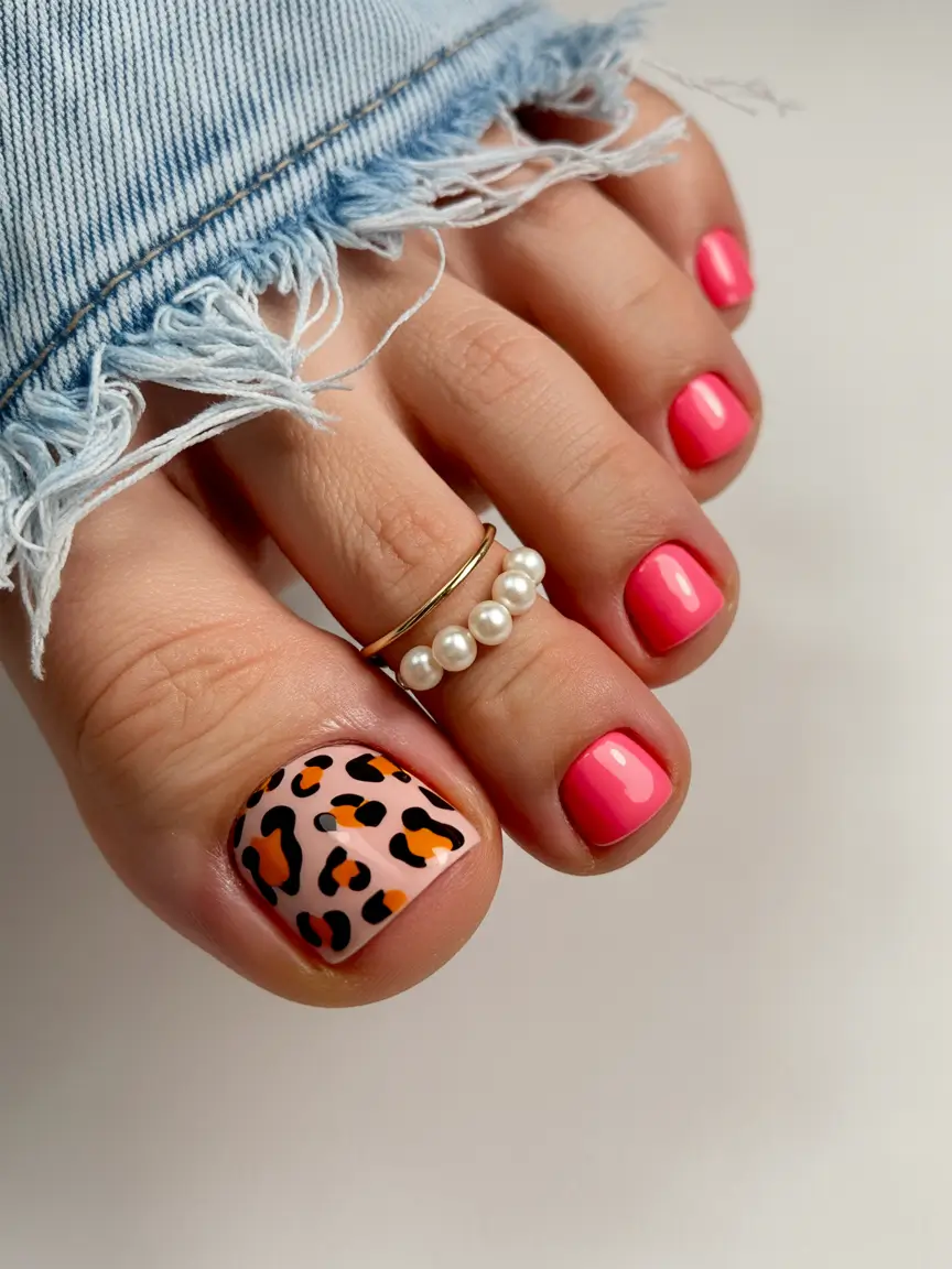 Fall Toe Nail Colors Barbiecore Jungle Punch