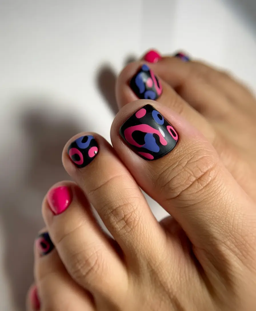Fall Toe Nail Colors Pop Art Panther