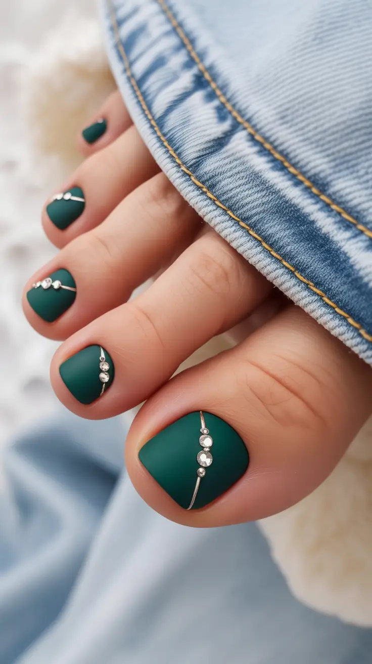 Fall Toe Nail Colors Emerald Line of Light
