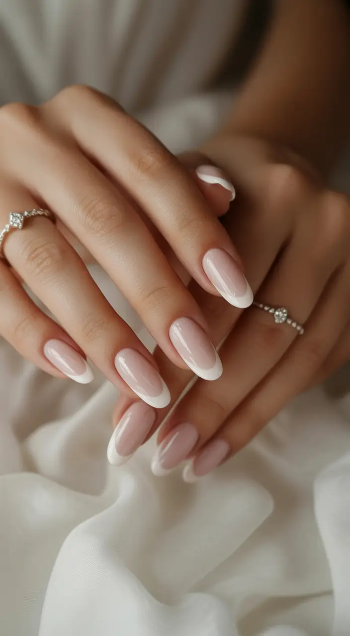 fall wedding nails Timeless Bridal French, Soft and Sleek